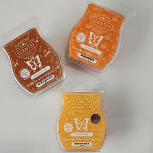 Scentsy Wax Bars - Maple Brown, Pumpkin Orange, Cinnamon Yellow